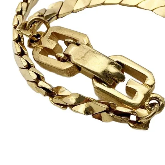 Givenchy (Authentic) Gold Bijoux Double G Serpentine Style Vintage Bracelet, EUC - Picture 8 of 8